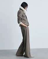 Mango Women's Crop Suit Blazer