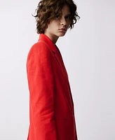 Mango Women's Double-Breasted Linen Suit Jacket