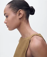 Mango Women's Bow Linen-Blend Top