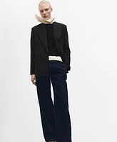 Mango Women's Wool-Blend Suit Jacket