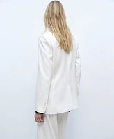 Mango Women's Straight Button Suit Blazer