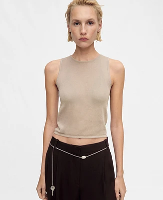 Mango Women's Contrasting Knit Top