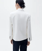 Mango Women's Contrasting Double-Breasted Jacket