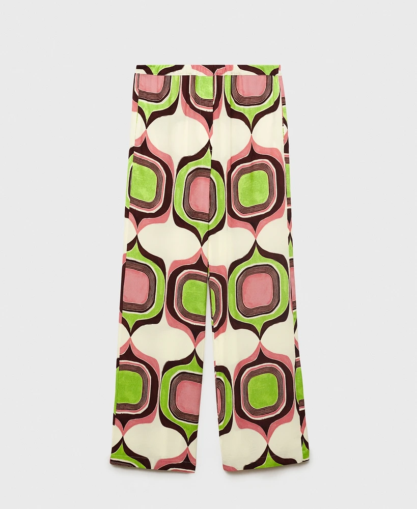Mango Women's Geometric Print Pants