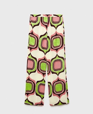 Mango Women's Geometric Print Pants