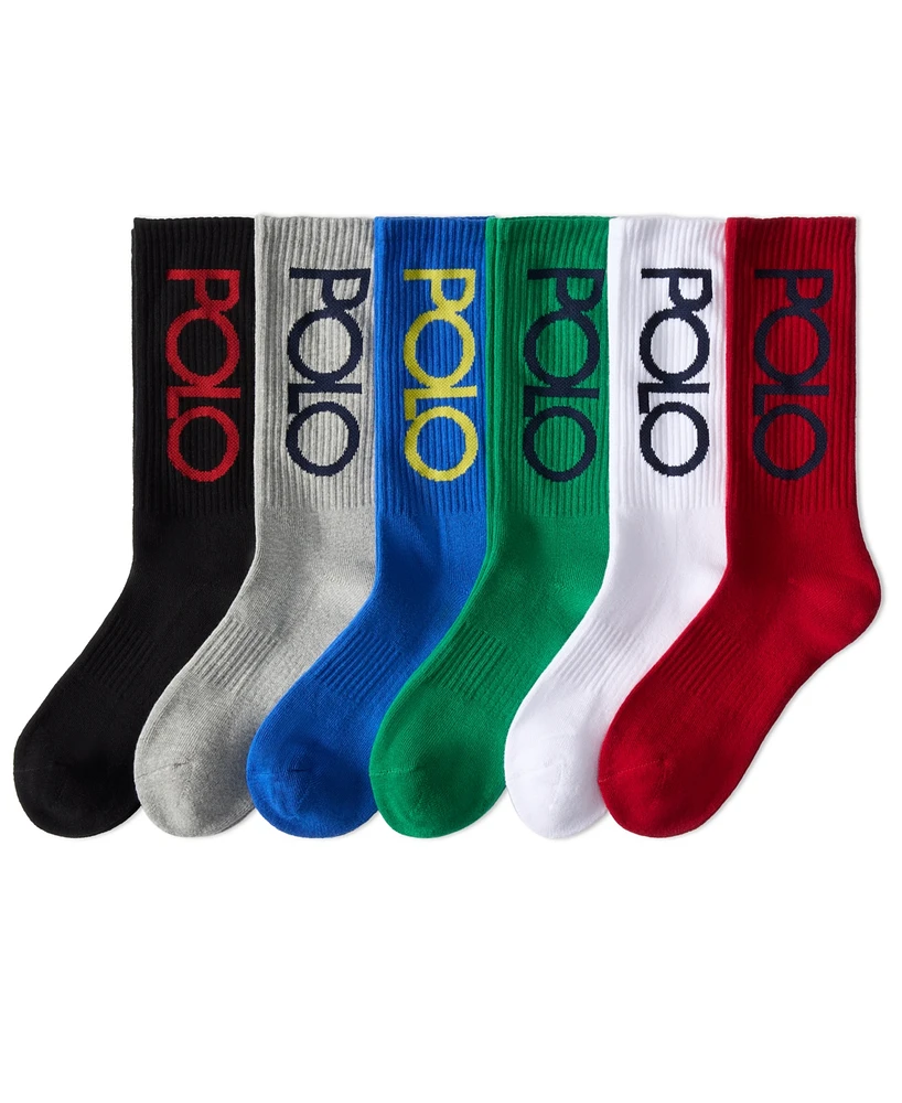 Polo Ralph Lauren Men's 6-Pk. Logo Crew Socks
