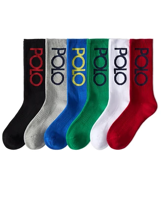 Polo Ralph Lauren Men's 6-Pk. Logo Crew Socks