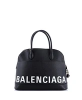 Pre-Owned Balenciaga Medium Logo Ville Bag Leather