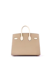 Pre-Owned Hermes Birkin 25 Handbag Bicolor Epsom with Rose Gold Hardware