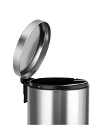 Mega Casa 8 Gal./30 Liter Stainless Steel Round Step-on Trash Can for Kitchen