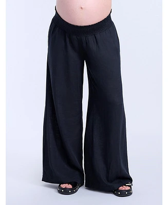 Motherhood Maternity Smocked Waist Wide Leg Pant