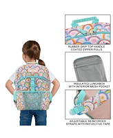 Generic Colorful Rainbow Collage 2-Piece 16” Backpack & Lunch Kit Set