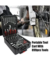 Gouun Compact 4-Tier Tool Chest with Wheels and Locking Design