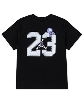 Jordan Big Girls Blue Jeans and Bling T-Shirt