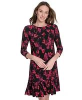 Tommy Hilfiger Women's 3/4-Sleeve Jersey Shift Dress