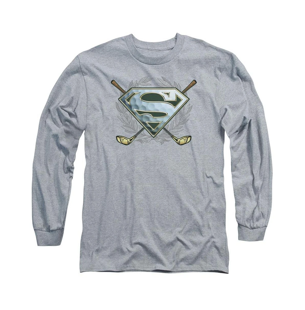 Superman Men's Fore! Long Sleeve Adult Tee / T-Shirt
