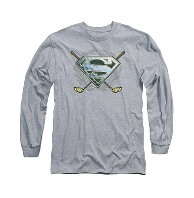 Superman Men's Fore! Long Sleeve Adult Tee / T-Shirt