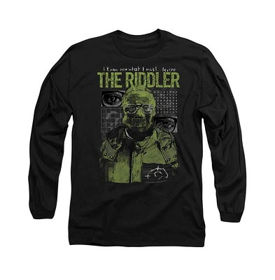 Batman Men's The (2022) Riddler Illustration Long Sleeve Adult T-Shirt