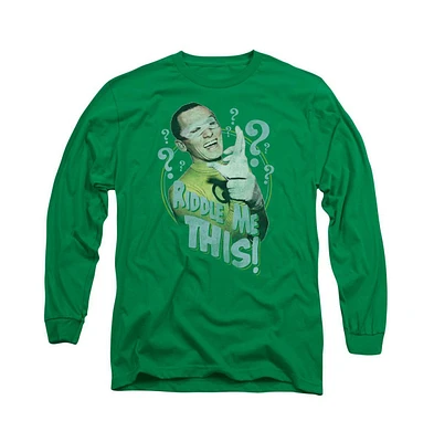 Batman Classic Tv Mens Riddle Me This Long Sleeve Adult Tee / T-Shirt