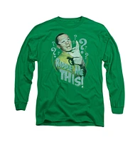 Batman Classic Tv Mens Riddle Me This Long Sleeve Adult Tee / T-Shirt