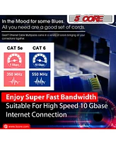 5 Core Cat 6 Ethernet Cable Long Computer Internet Cables WiFi RJ45 Cord for Gaming