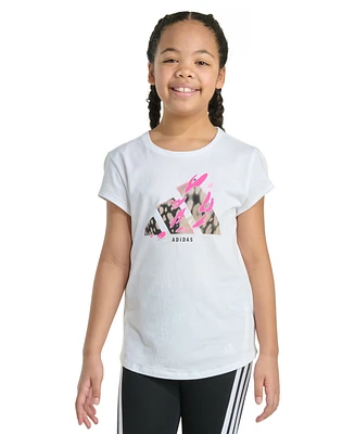adidas Big Girls Short-Sleeve Essential Logo Graphic Cotton T-Shirt