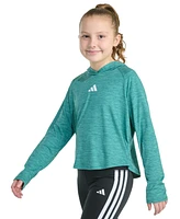 adidas Big Girls Long-Sleeve Hooded Melange Top