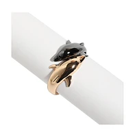 Sohi Contrast Whale Bangle Bracelet