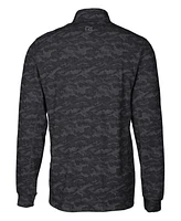 Cutter & Buck Traverse Stretch Eco Camo Print Quarter Zip Mens Big and Tall Pullover