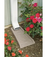 Suncast SB24 Decorative Rain Gutter Downspout Garden Splash Block, Light Taupe