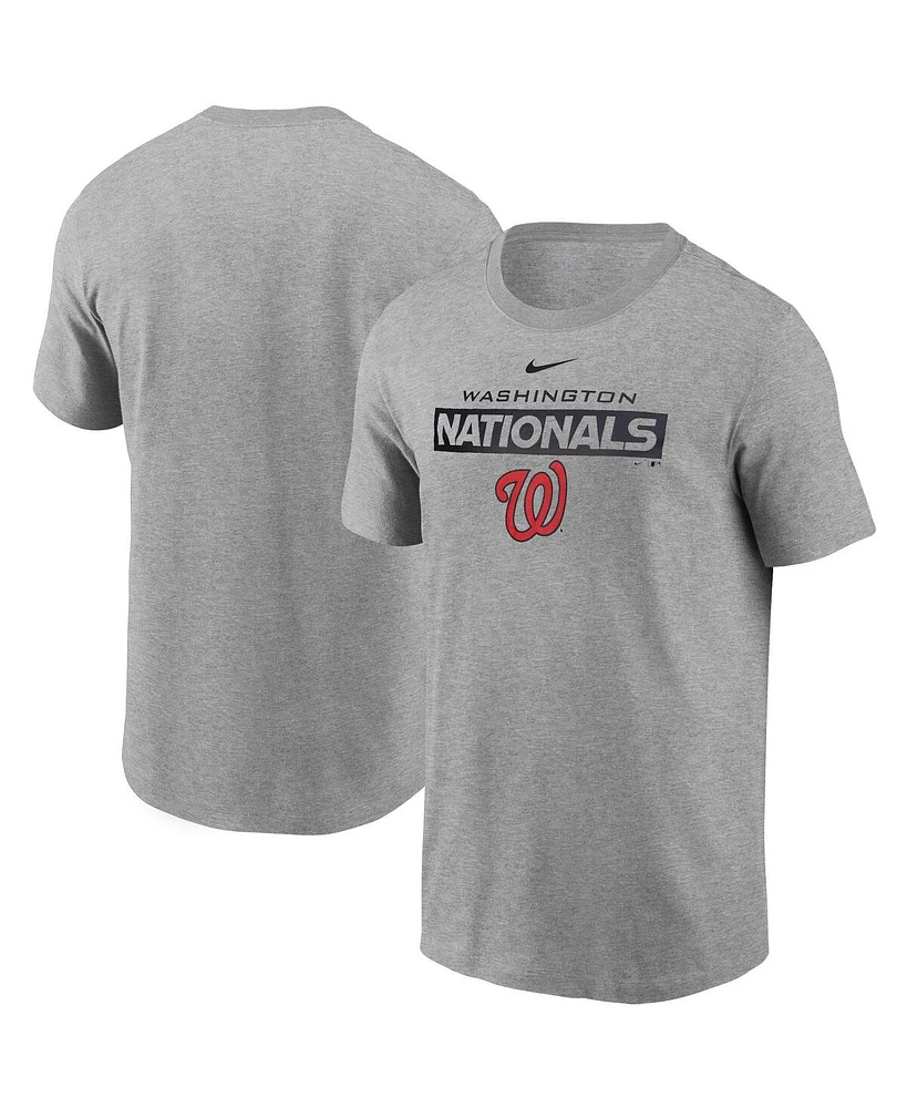 Nike Men's Heather Gray Washington Nationals Team T-Shirt
