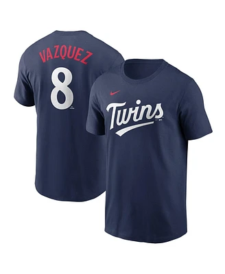 Nike Men's Christian Vazquez Navy Minnesota Twins Fuse Name Number T-Shirt