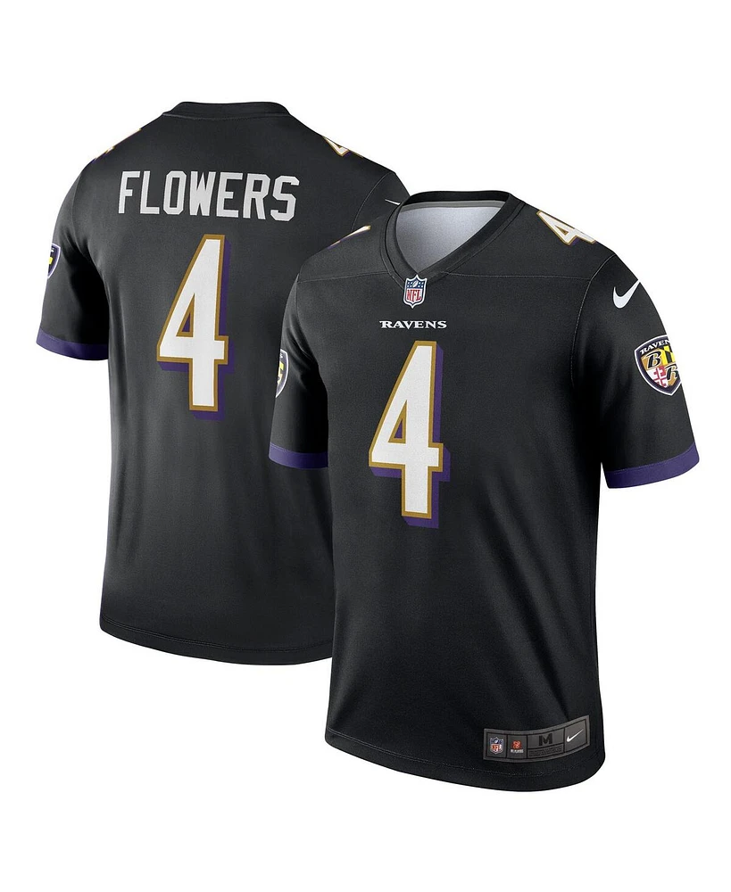 Nike Men's Zay Flowers Black Baltimore Ravens Alternate Legend Jersey