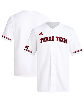 Adidas Men's White Texas Tech Red Raiders Replica Baseball Jersey