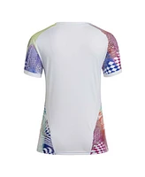Adidas Women's White San Jose Earthquakes 2025 Pride Pre-Match Jersey
