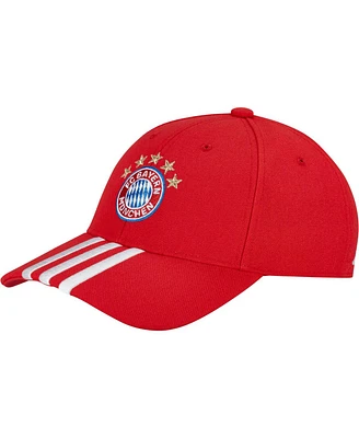 Adidas Men's and Women's Red Bayern Munich 3-Stripe Dad Adjustable Hat