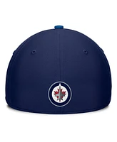Fanatics Men's Navy/Blue Winnipeg Jets Authentic Pro Rink Team Code Flex Hat