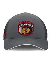 Fanatics Men's Gray Chicago Blackhawks Authentic Pro Home Ice Trucker Adjustable Hat