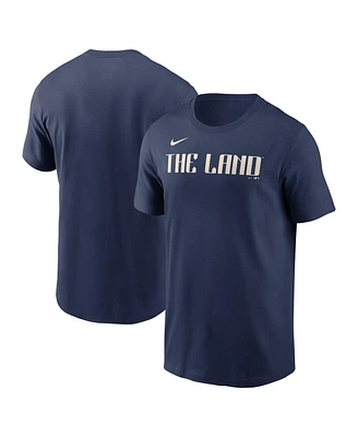 Nike Men's Navy Cleveland Guardians City Connect Wordmark T-Shirt