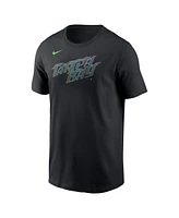 Nike Men's Black Tampa Bay Rays City Connect Wordmark T-Shirt