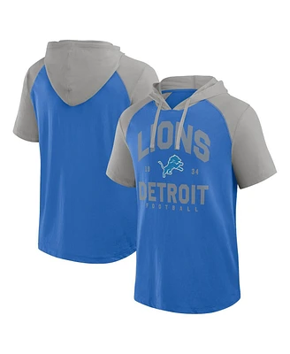 Logo Athletic Men's Blue Detroit Lions Prime Hoodie T-Shirt