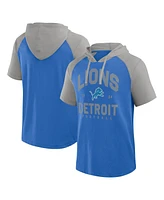 Logo Athletic Men's Blue Detroit Lions Prime Hoodie T-Shirt