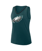 Logo Athletic Women's Midnight Green Philadelphia Eagles Stellar Win V-Neck Tank Top