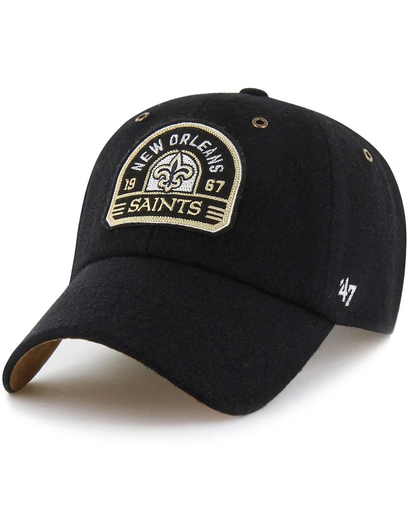'47 Brand x Stoney Clover Lane Men's and Women's Black New Orleans Saints Field Goal Clean Up Adjustable Hat
