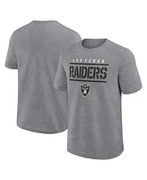 Logo Athletic Men's Heather Gray Las Vegas Raiders Top Notch T-Shirt