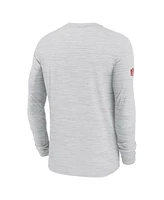Nike Men's Ash Kansas City Chiefs Sideline Velocity Performance Long Sleeve T-Shirt