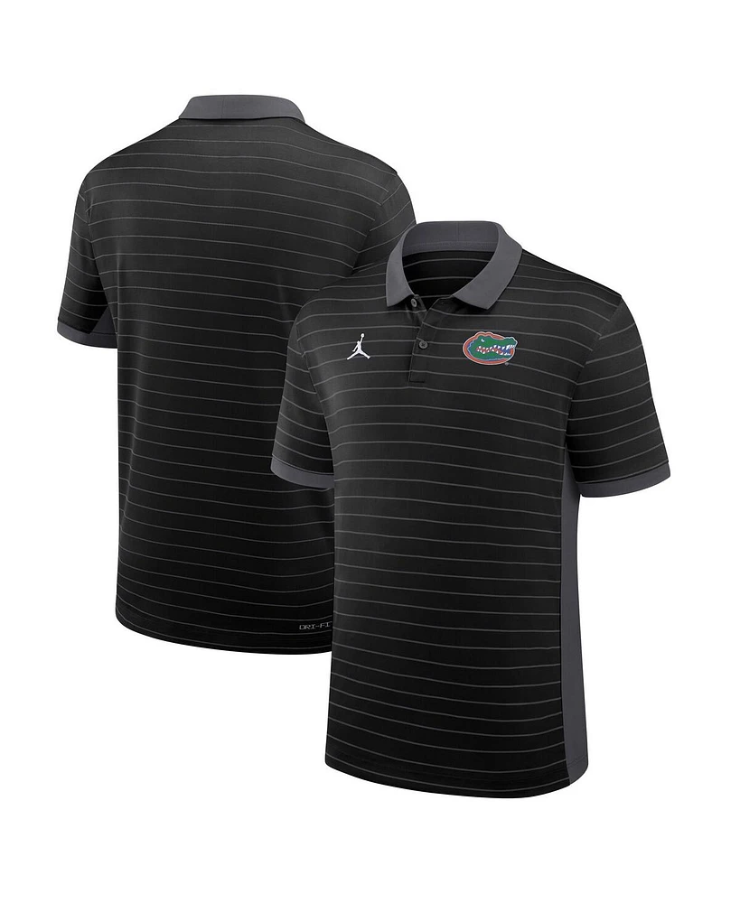 Jordan Men's Black Florida Gators 2025 Early Season Coaches Sideline Victory Stripe Performance Polo Shirt