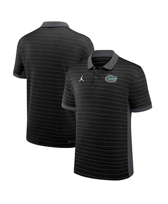 Jordan Men's Black Florida Gators 2025 Early Season Coaches Sideline Victory Stripe Performance Polo Shirt