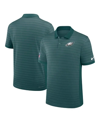 Nike Men's Midnight Green Philadelphia Eagles Sideline Victory Stripe Performance Polo Shirt