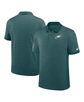 Nike Men's Midnight Green Philadelphia Eagles Sideline Victory Stripe Performance Polo Shirt